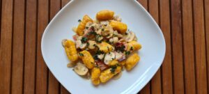 njoki od hokaido tikve sa šampinjonima